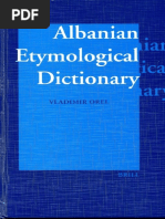Vladimir Orel Albanian Etymological Dictionary 1998 Semiotics Linguistics