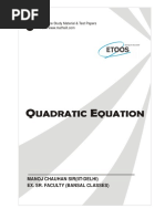 The Quadratic Equations Exercise KOTA