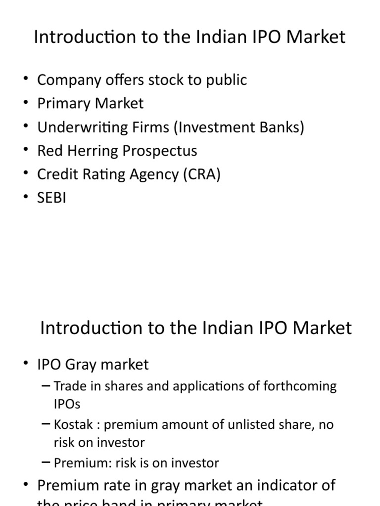Introduction To The Indian IPO Market | PDF