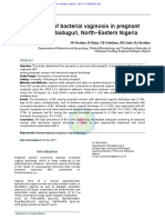Prevalence of Bacterial Vaginosis in Pregnant Women in Maiduguri, North-Eastern Nigeria