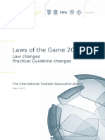 Laws of The Game 2017/18: Law Changes Practical Guideline Changes