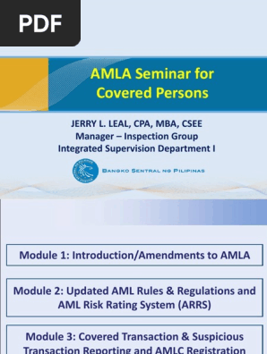 AMLA Seminar