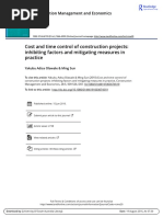 Cost and Time Control of Construction Projects Inhibiting Factors and Mitigating Measures in Practice