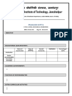 Standard CV Format