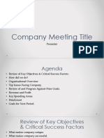 Company Meeting Review Key Objectives Performance Goals