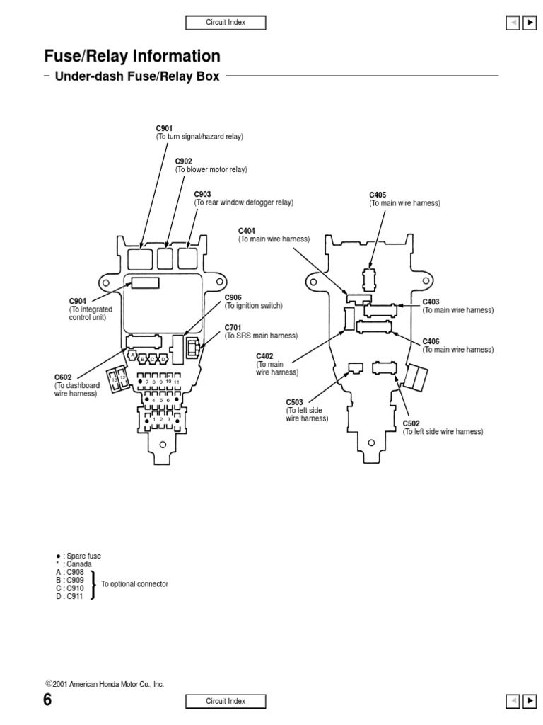 1997 Honda Civic Fuse Box Diagram | PDF | Relay