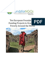 Top European Donors for Eradication of Poverty