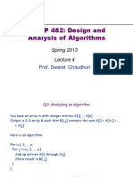 COMP 482: Design and Analysis of Algorithms: Spring 2013