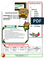 Back To School Newsletter-August 28