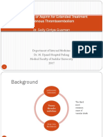 Rivaroxaban or Aspirin For Extended Treatment of Venous Thromboembolism Dr. Selly Cintya Gusman