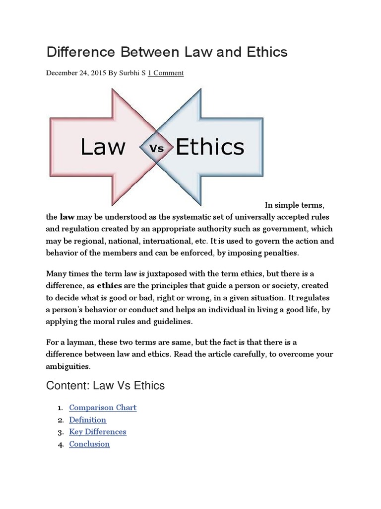 law and ethics essay