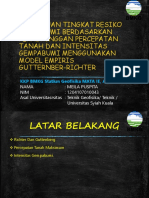 Percepatan Tanah Menggunaan Perhitungan Empiris Gutteber-Richter