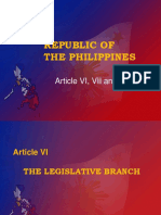 Republic of The Philippines (Art. 6,7, and 8)