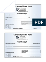 Cash Receipt Template