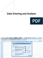 Data Entering and Analysis