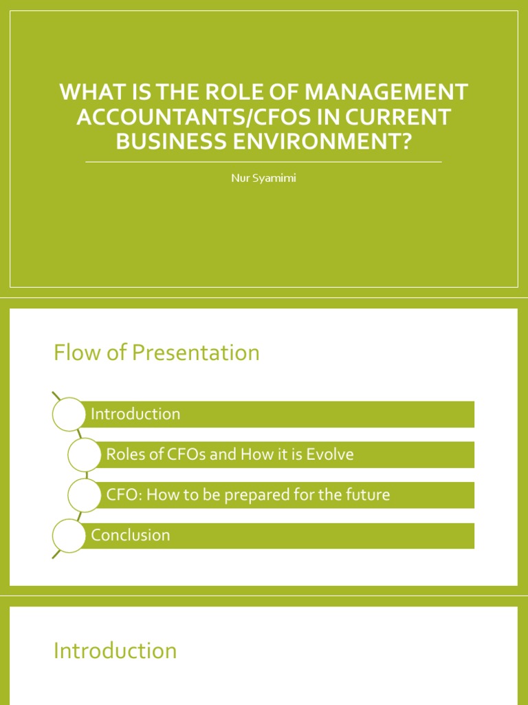 What Is The Role of CFO or Management Accountants | PDF | Chief ...