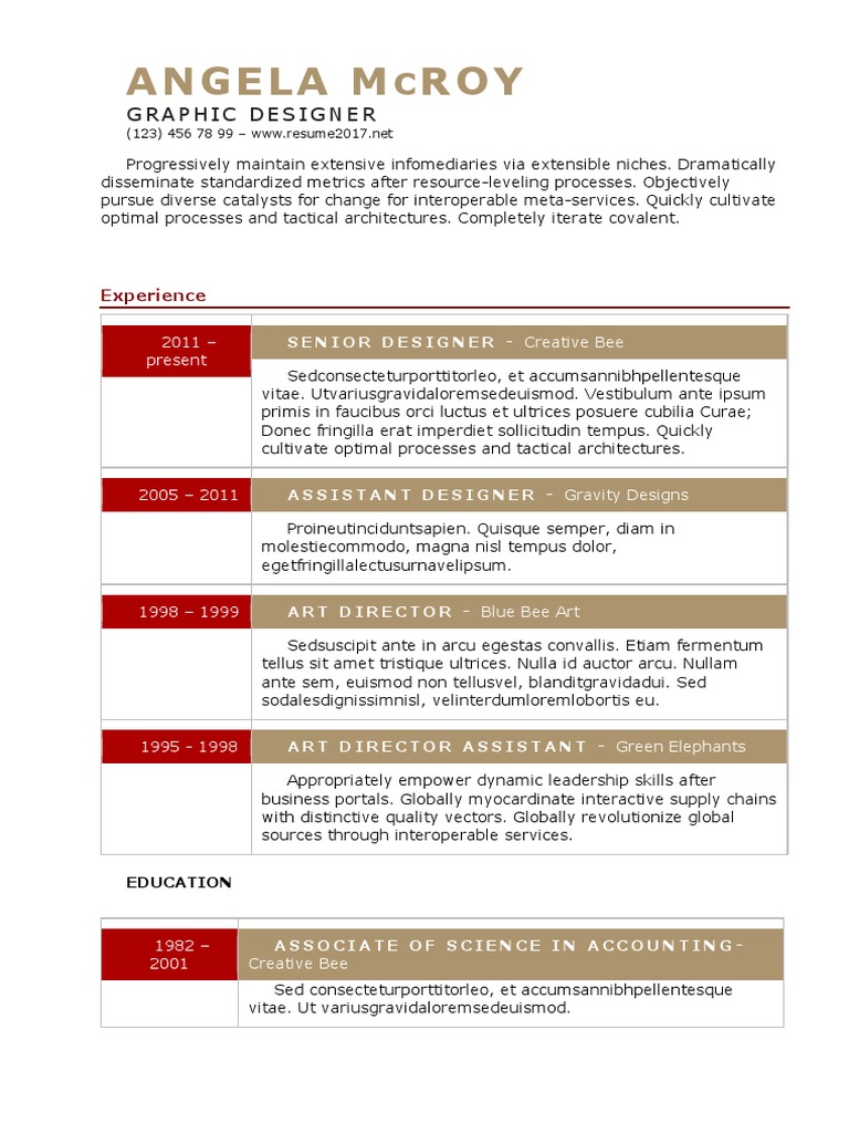 Combination Resume Format 2017 3 | PDF
