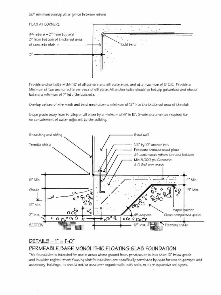 Floating Slab Foundation Details | PDF