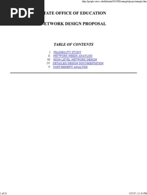 Sample Network Design Proposal