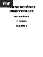 Planeaciones Bloque 3 (Segundo Grado)