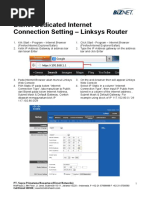 Biznet Dedicated Internet - Connection Setting - Linksys Router PDF