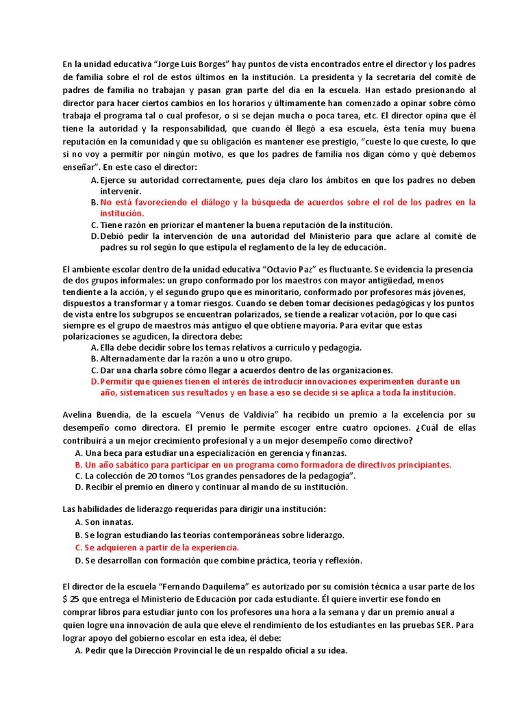Conflictos y liderazgo en escuelas educativas | PDF | Plan de estudios ...