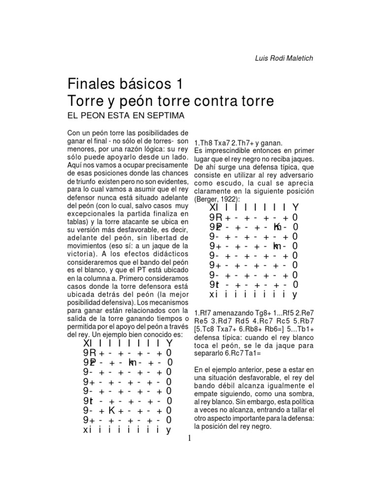 29 Leciones de Finales Luis Rodi Maletich PDF | PDF | Defensor ...