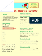 5th grade newsletter-week of 8 28 2017