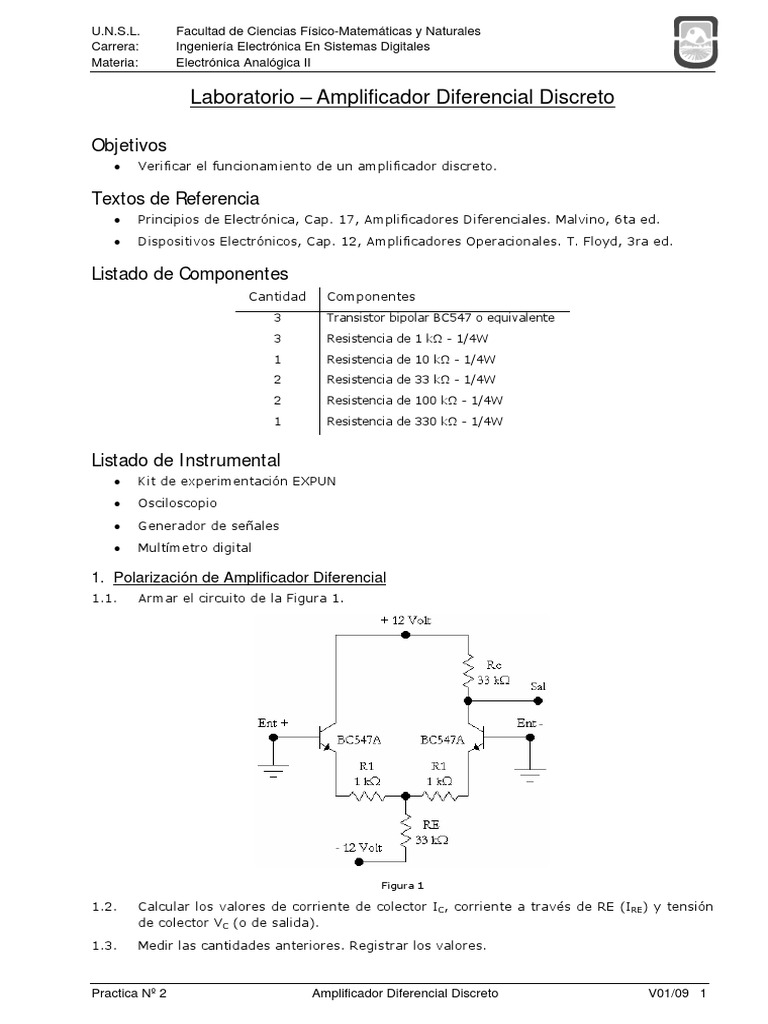 Amplifying Signals and Measuring Performance A Laboratory Report on a Discrete Differential