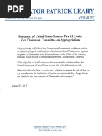 Statement of US Senator Patrick Leahy on the Guatemala crisis