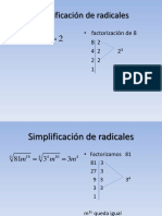 Simplificacin de Radicales