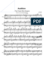 Piano Solo-Auditon(the Fools Who Dream) From 'La La Land' Soundtrack
