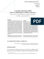 El Modelo Educativo 2016. Entre La Simulación y El Falso Consenso. Autor