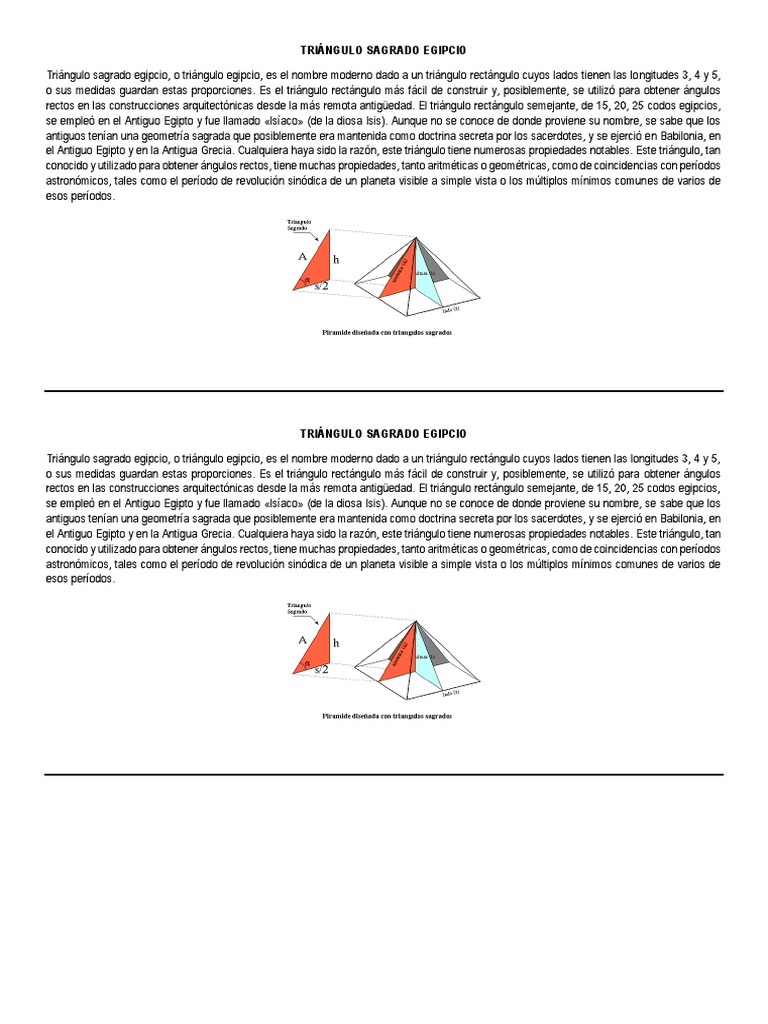 Triángulo sagrado egipcio