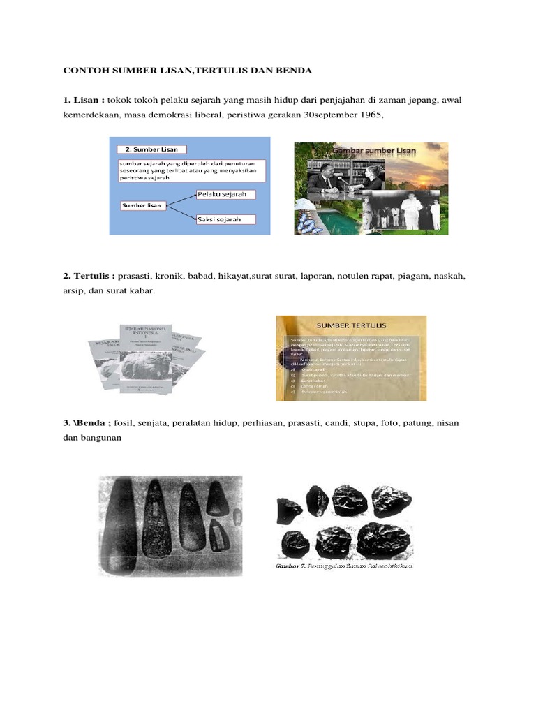 Contoh Sumber Lisan Tertulis Dan Benda Pdf