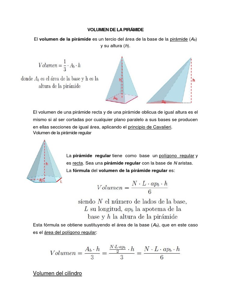 Hoja De Trabajo Sobre El Volumen De Una Pirámide Rectangular 50+