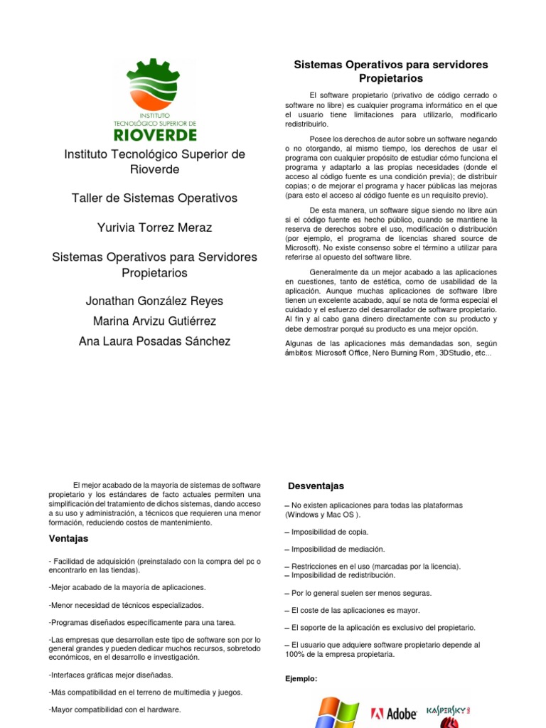 Sistemas Operativos Para Servidores Propietarios (1