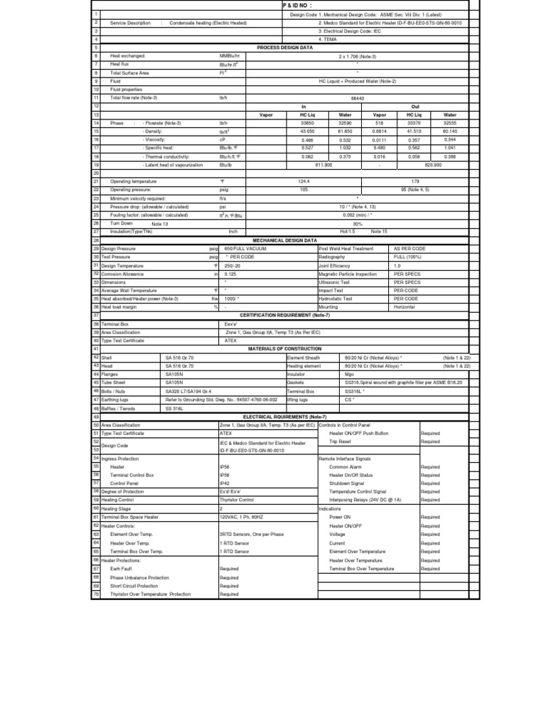 Heater Datasheet PDF Hvac Electric Heating