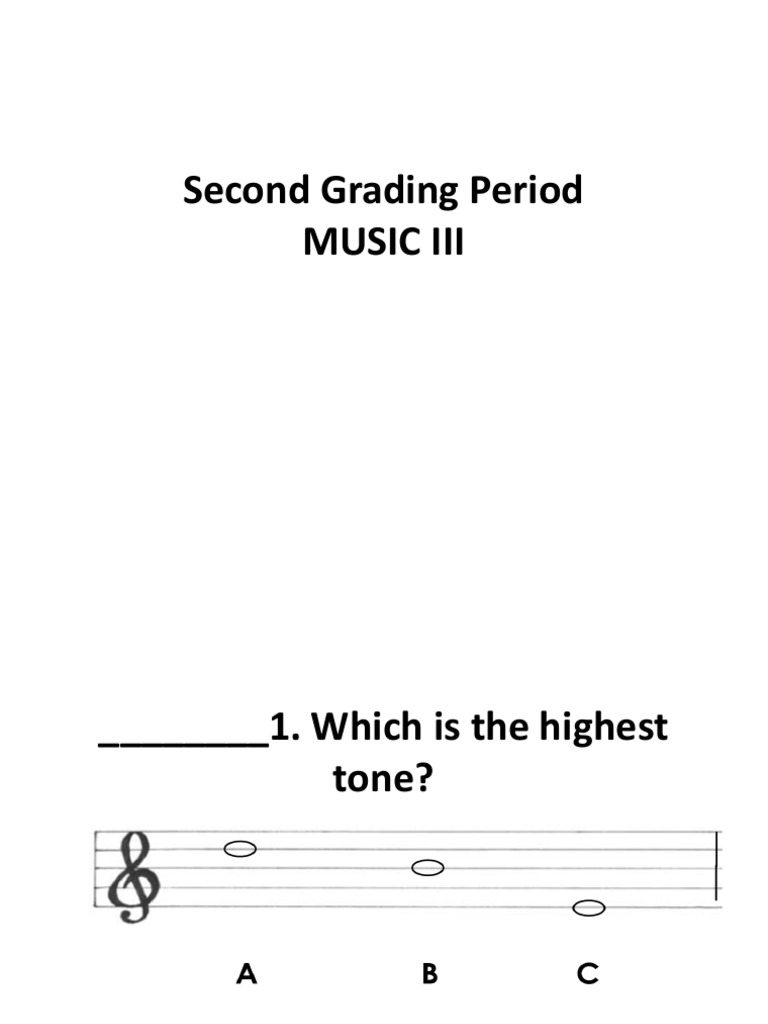 Music Exam Questions for Grading Period 2 | PDF