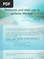 Protocols and Their Use in Aphasia Therapy