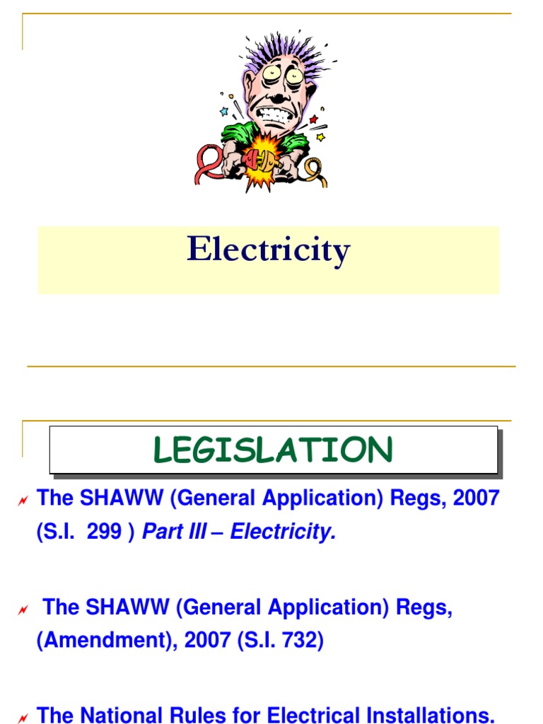 6Alan Kelly Electrical Legislation and Safe Working Procedure