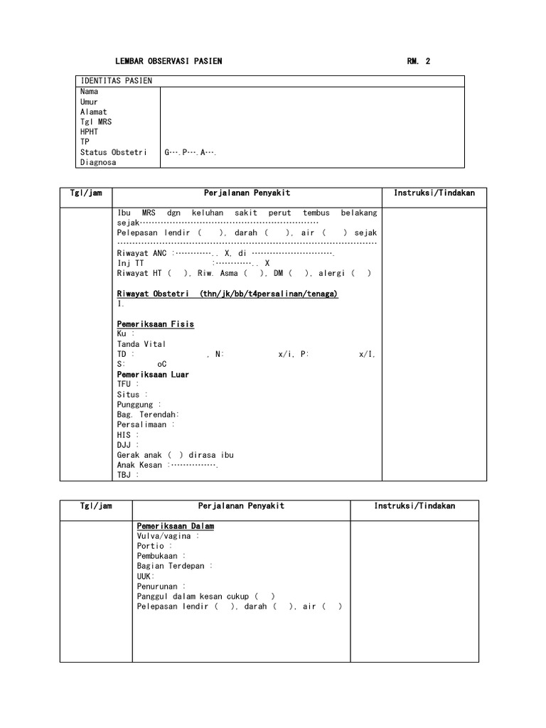 Resume Medis Persalinan