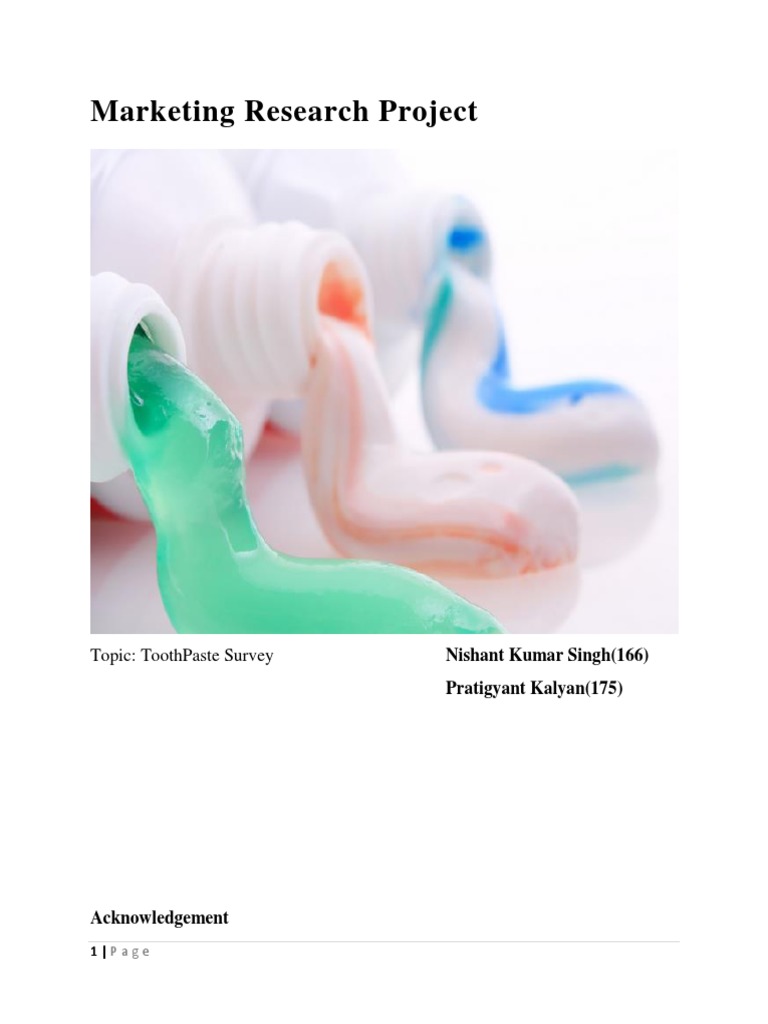 Toothpaste Consumer Behavior Study | PDF | Survey Methodology | Business