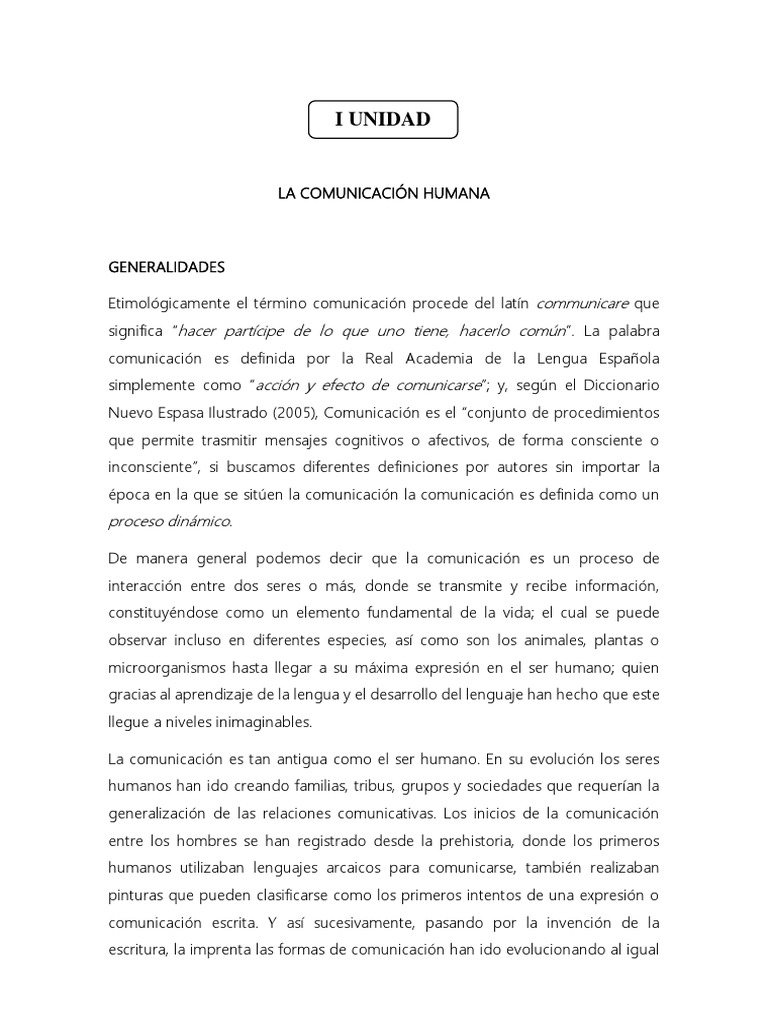Elementos de la Comunicación Humana | PDF | Homo Sapiens | Comunicación
