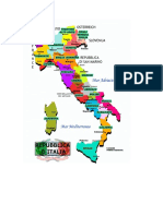 Mapa Italia Antes Del Nacimiento de La Literatura Italiana.