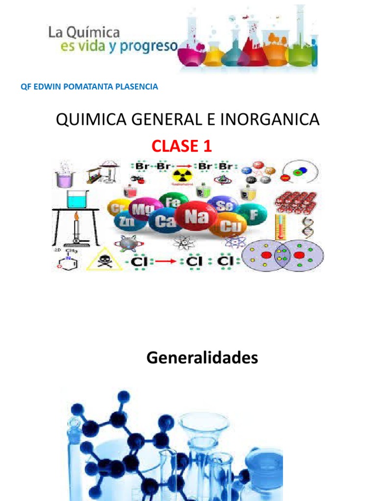 Quimica General e Clase Semana 1 2016II