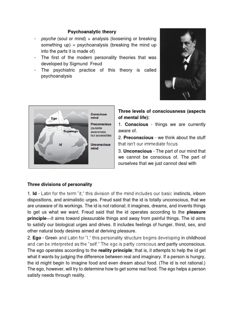 Psychoanalytic Theory | PDF | Id | Freud Family