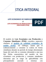 Logistica Integral: Lote Economico de Fabricacion (Lef)