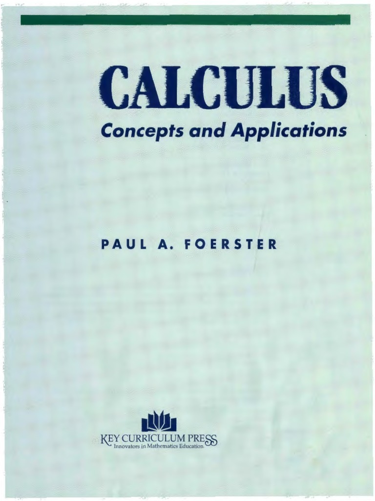 Calculus Concepts and Applications | Download Free PDF | Integral ...