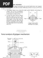 Force Analysis of Gripper Mechanism Robotics Notes 2